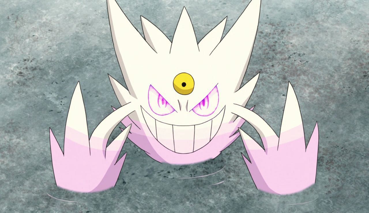 Shiny Mega Gengar has white skin (Image via Pokemon fandom)