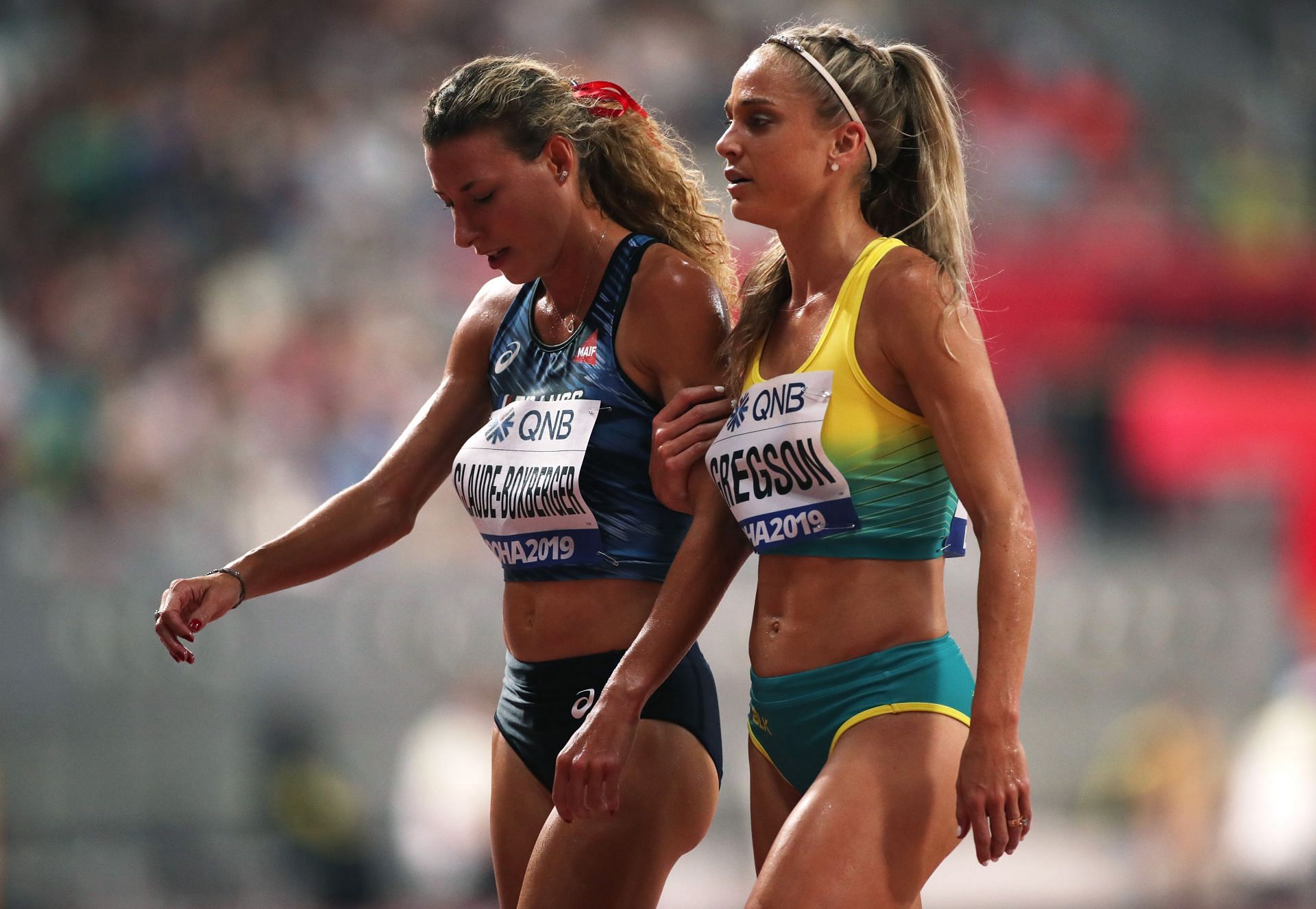 17th IAAF World Athletics Championships Doha 2019 - Ophelie Claude-Boxberger (L)