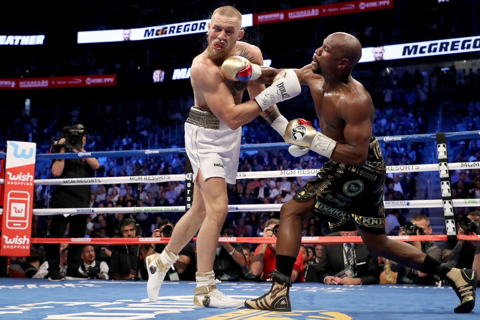 Conor McGregor (left) vs. Floyd Mayweather Jr. (right)