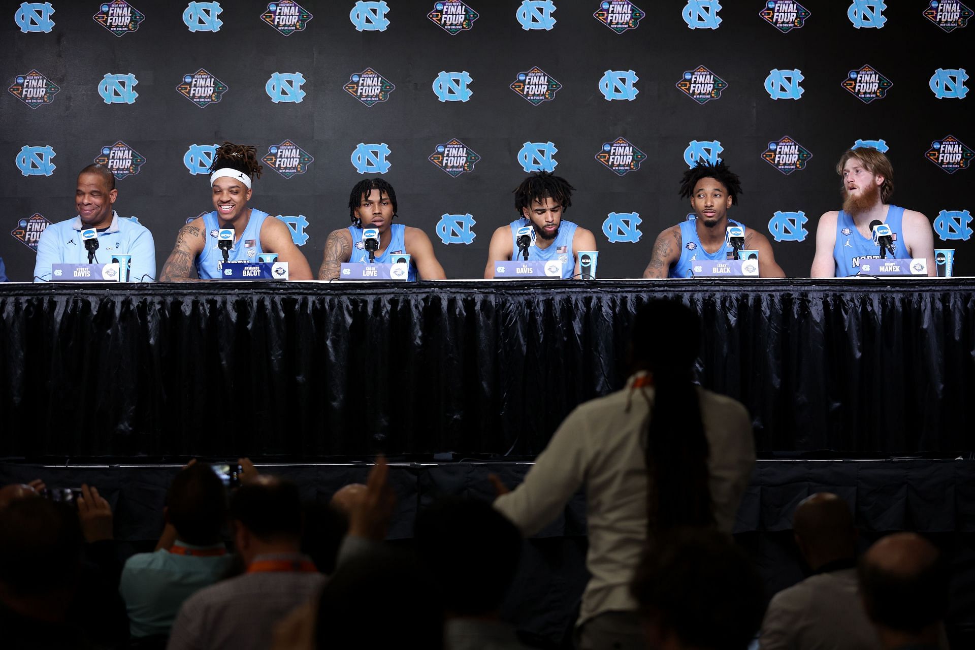 The stars of the North Carolina Tar Heels after their win.