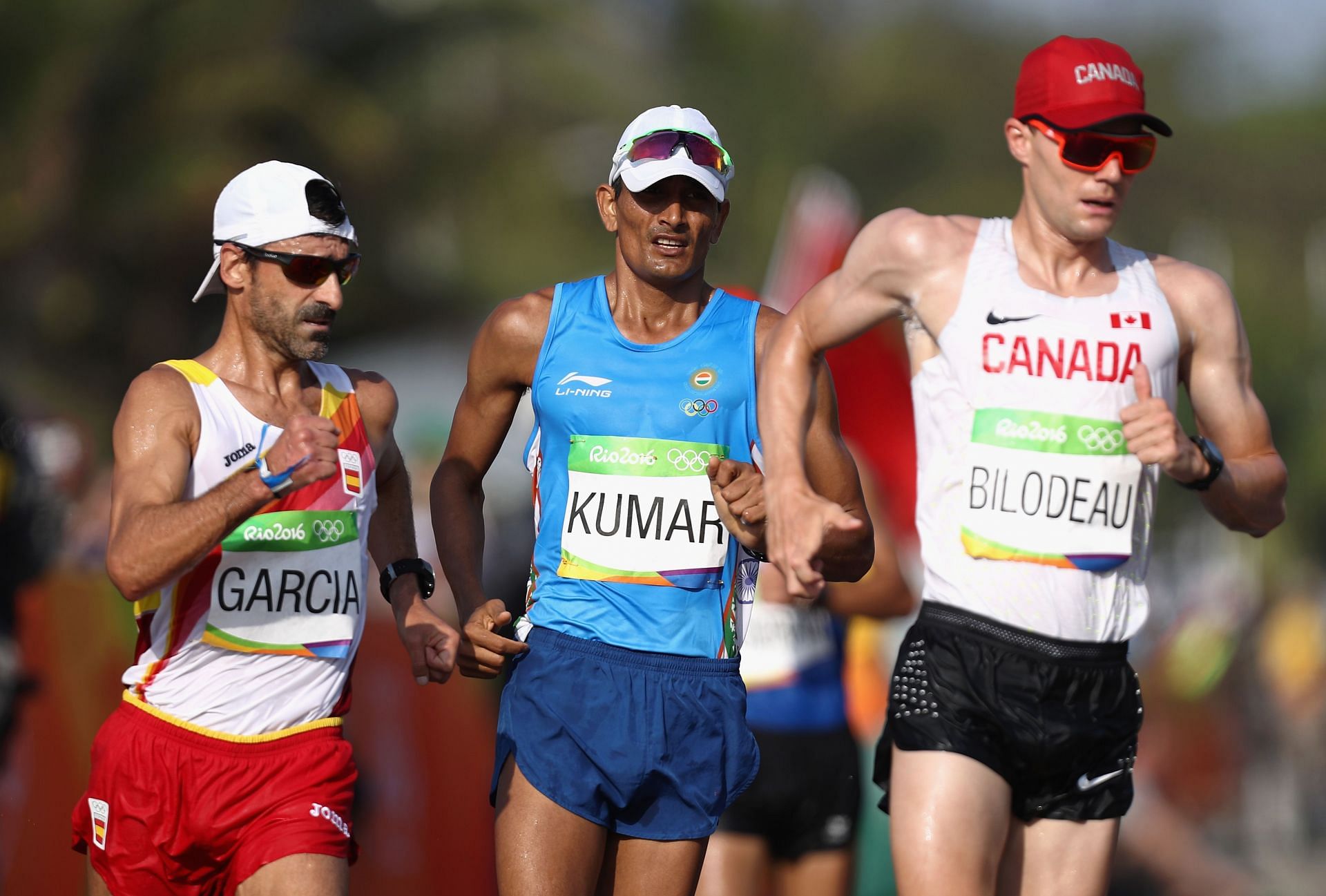 Sandeep Kumar (in blue) in action at the Tokyo Olympics (Image courtesy: Getty Images)