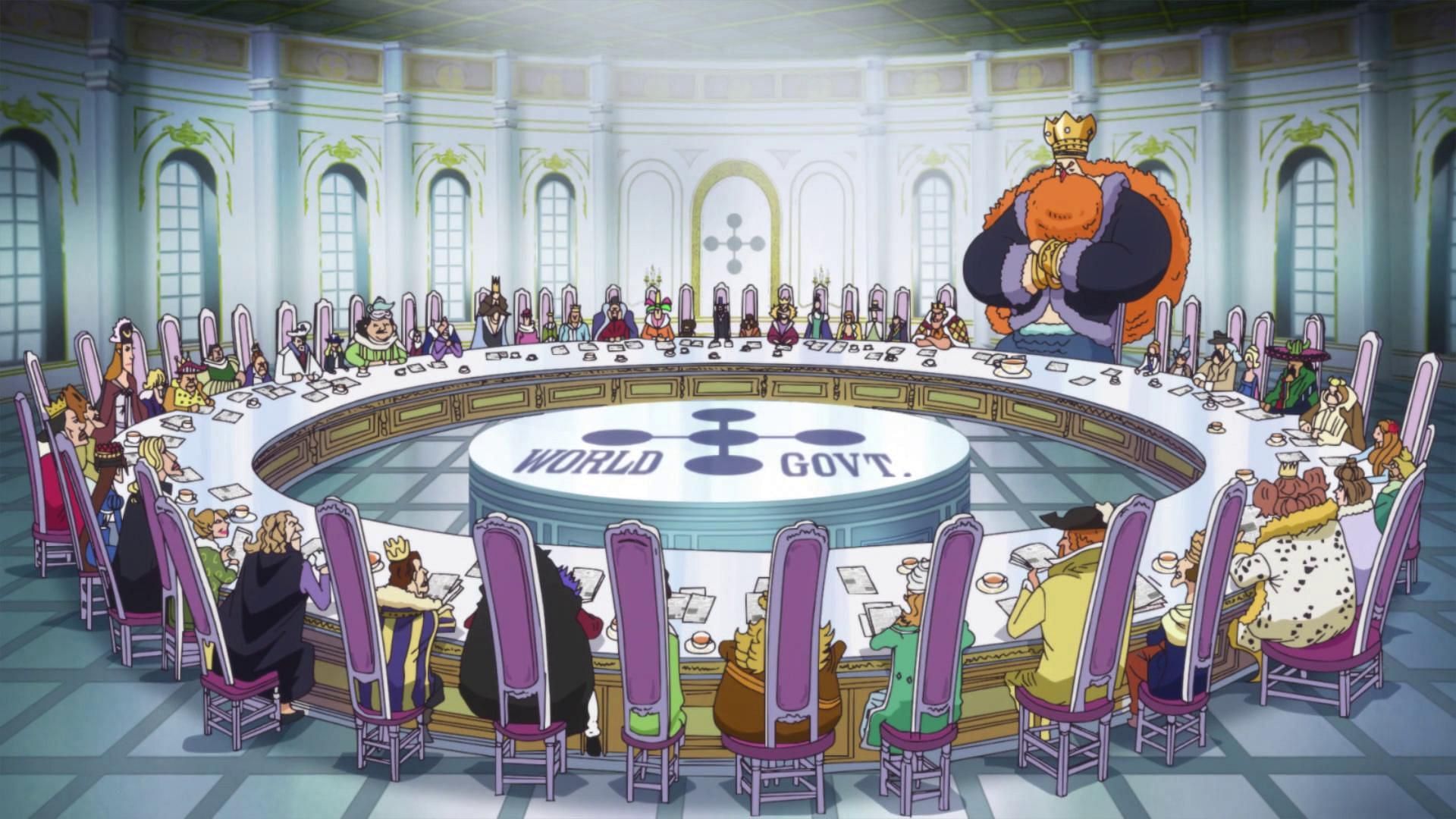 The Reverie is a gathering of One Piece&#039;s Royal Families (Image via Toei Animation)