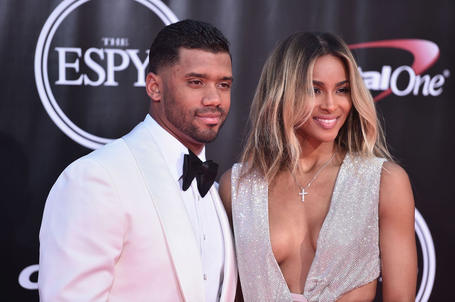 Russell Wilson and Ciara at the The 2016 ESPYS