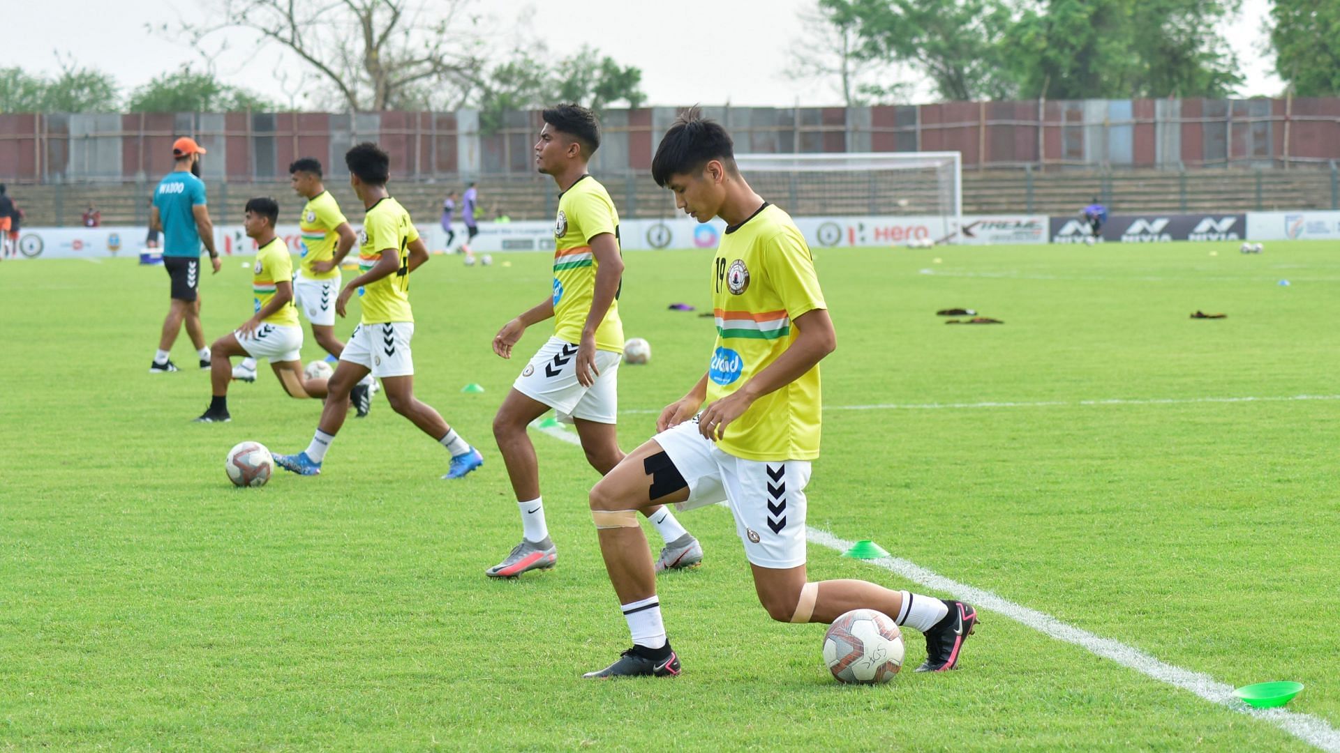 Sudeva Delhi FC players train ahead of their upcoming I-League encounter - Image Courtesy: I-League Twitter