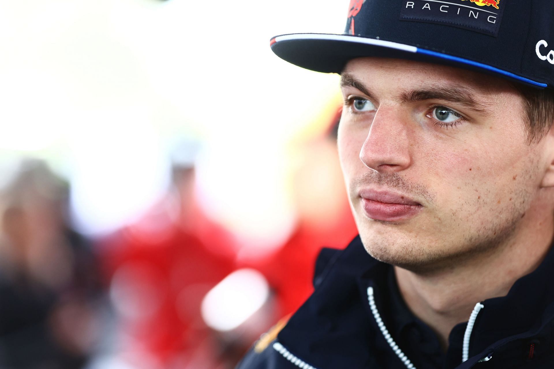 Max Verstappen of the Netherlands and Oracle Red Bull Racing talks to the media in the Paddock ahead of the F1 Grand Prix of Emilia Romagna at Autodromo Enzo e Dino Ferrari on April 22, 2022 (Photo by Mark Thompson/Getty Images)