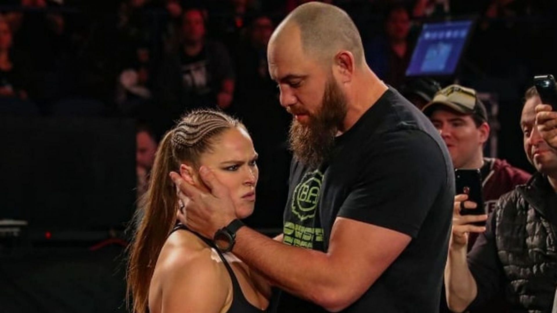 Ronda Rousey with her husband Travis Browne