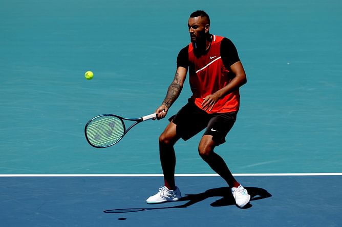 "Umpires seem to make these mistakes a little too often" - Nick Kyrgios loses his cool in semi-final loss to Reilly Opelka in Houston