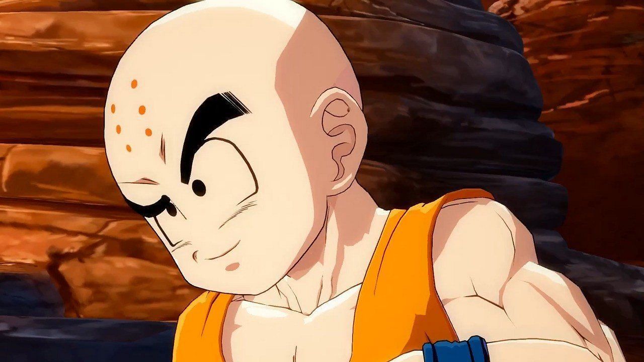 Krillin as he appears in the Dragon Ball FighterZ game (Image via Arc System Works)