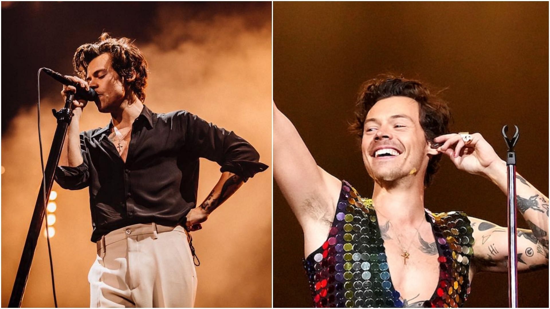 Harry Styles&#039; upcoming album Harry&#039;s House was apparently leaked a month before its release. (Images via Instagram / @HarryStyles and Kevin Mazur / @Getty)