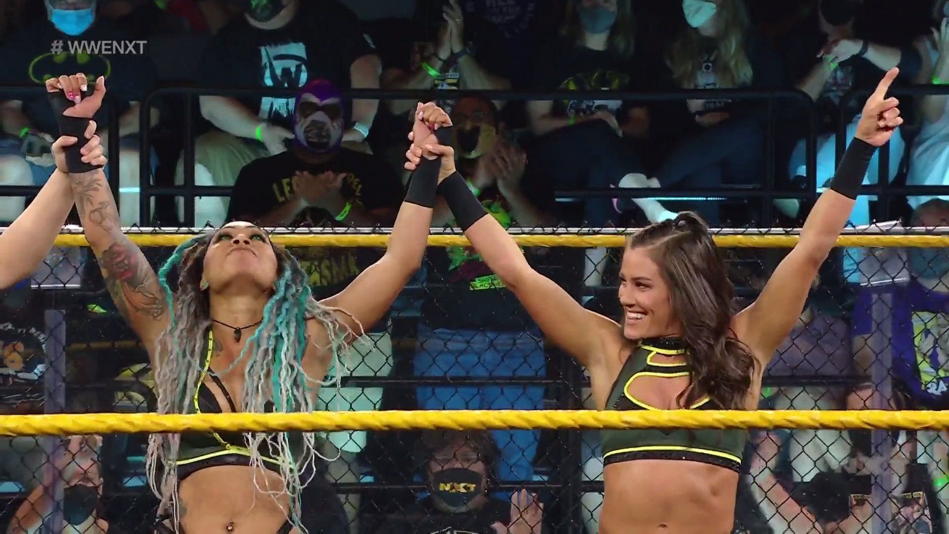Katana Chance formerly known as Kacy Catanzaro with Lacey Lane on NXT