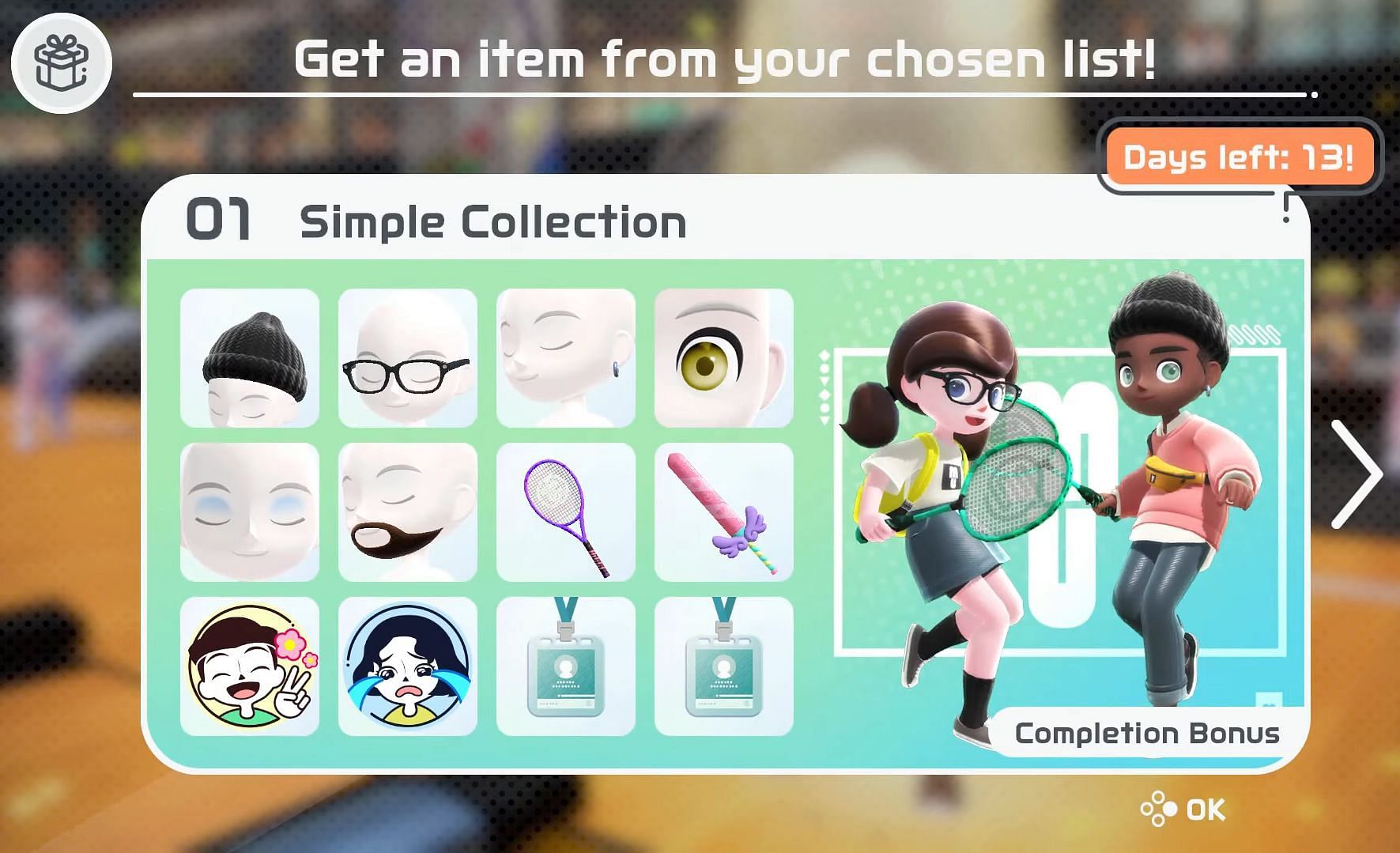 Take your pick from these varied rewards (Image via Nintendo)