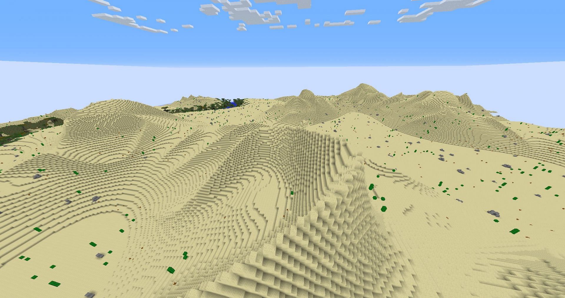 A desert with Realistic Terrain Generation [Image via CurseForge]