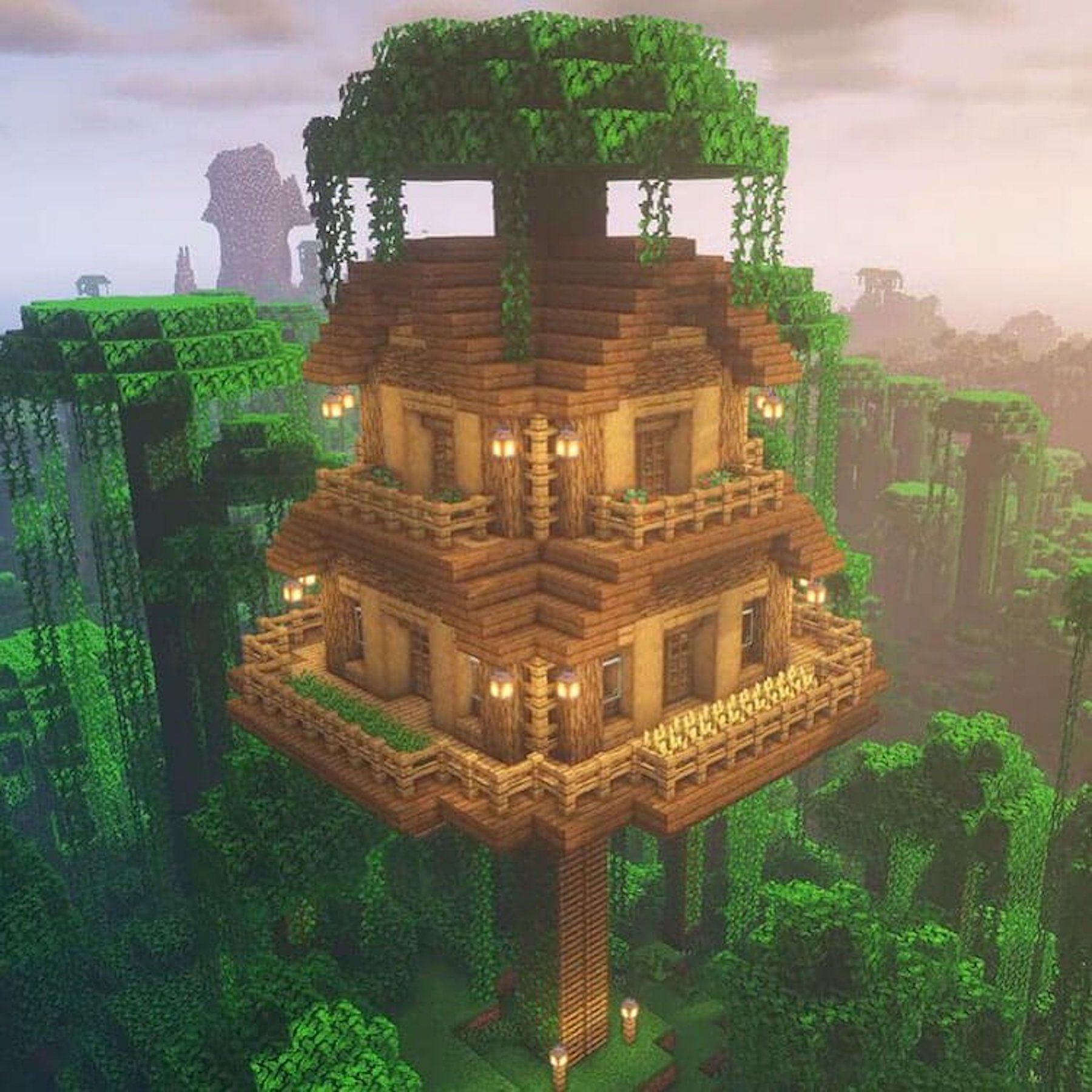 A house in the trees great for users who want a more spacious base (Image via Don4lex/YouTube)