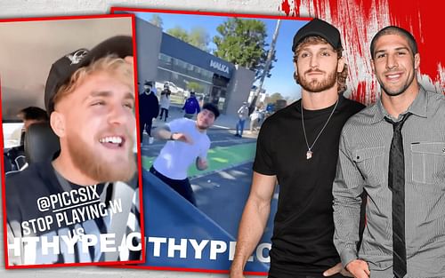 Jake Paul (left), Dillon Danis (left-center), Logan Paul (right-center) & Brendan Schaub (right) [Image Credits- FightHype.com on YouTube]