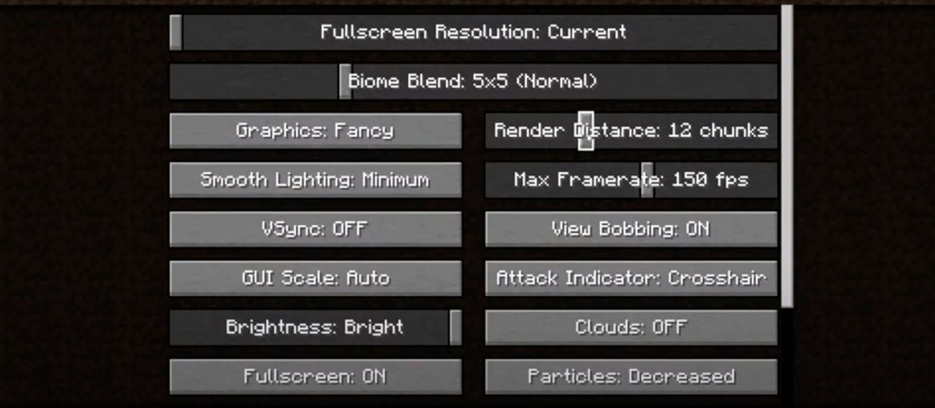 Modifying the Render Distance and Simulation Distance Settings on