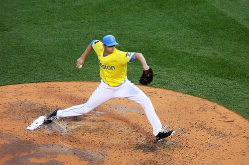 Red Sox right hander Garrett Whitlock in action against the Minnesota Twins on April 16th, 2022