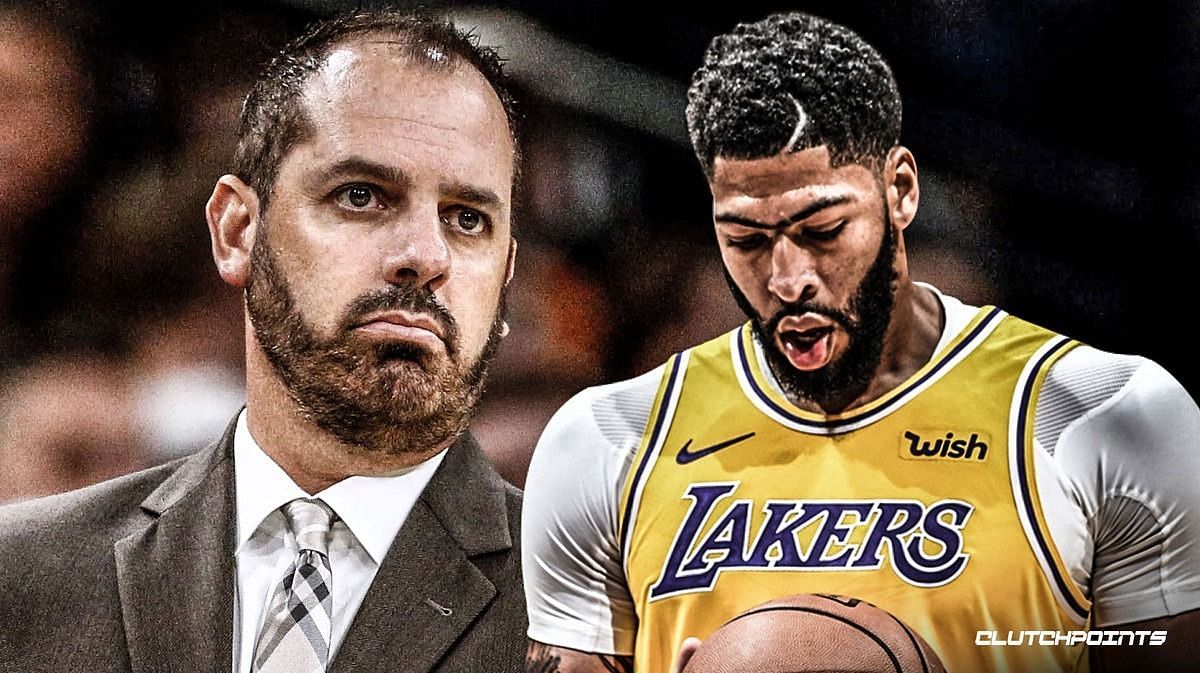 Frank Vogel and Anthony Davis with the LA Lakers