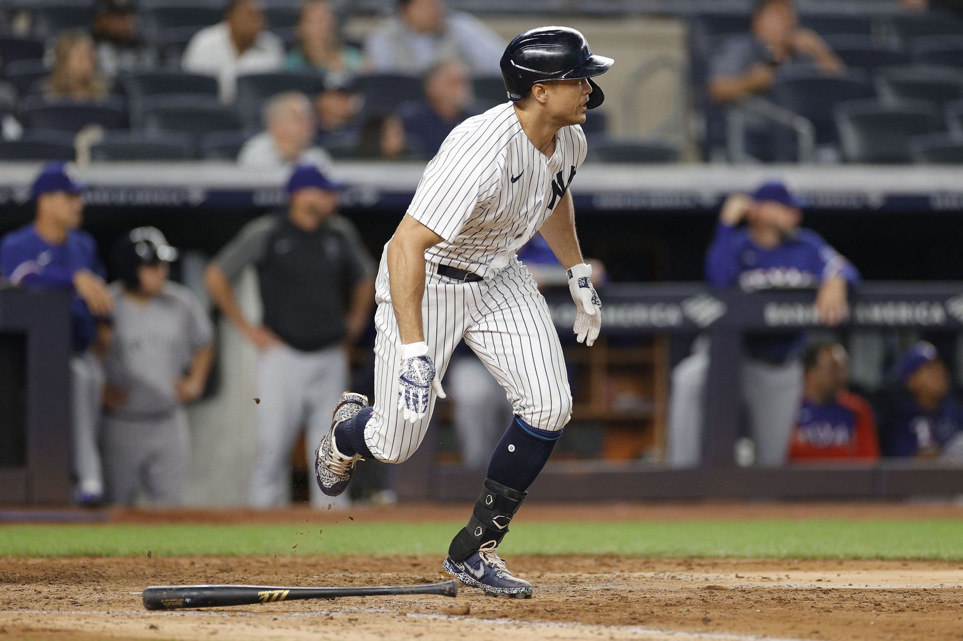 Yankees slugger Giancarlo Stanton hits 113-mph homer in intrasquad game 