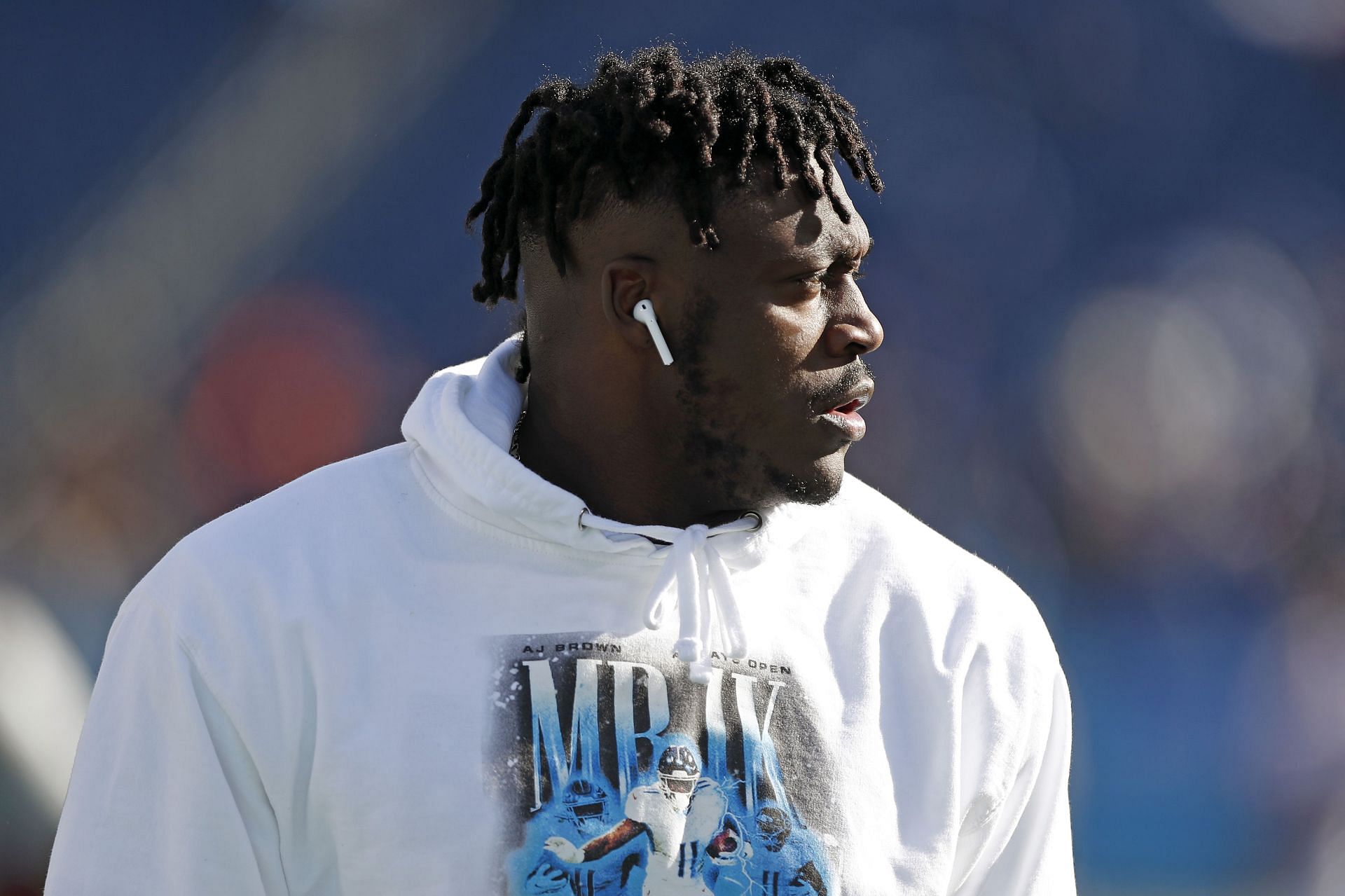 A.J. Brown at the AFC Divisional Playoffs - Cincinnati Bengals v Tennessee Titans