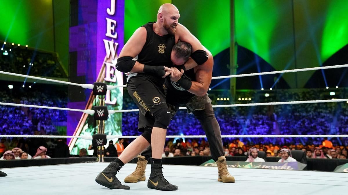 The Gypsy King in action against Braun Strowman in Saudi Arabia