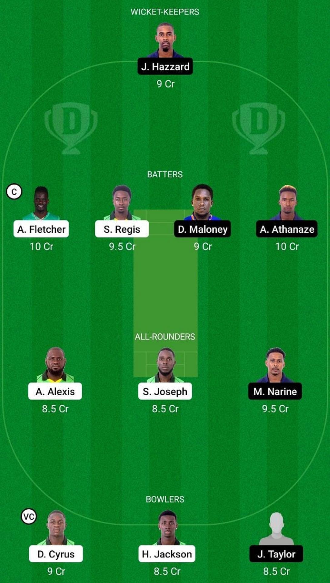 NW vs CP Dream11 Fantasy Suggestion #1