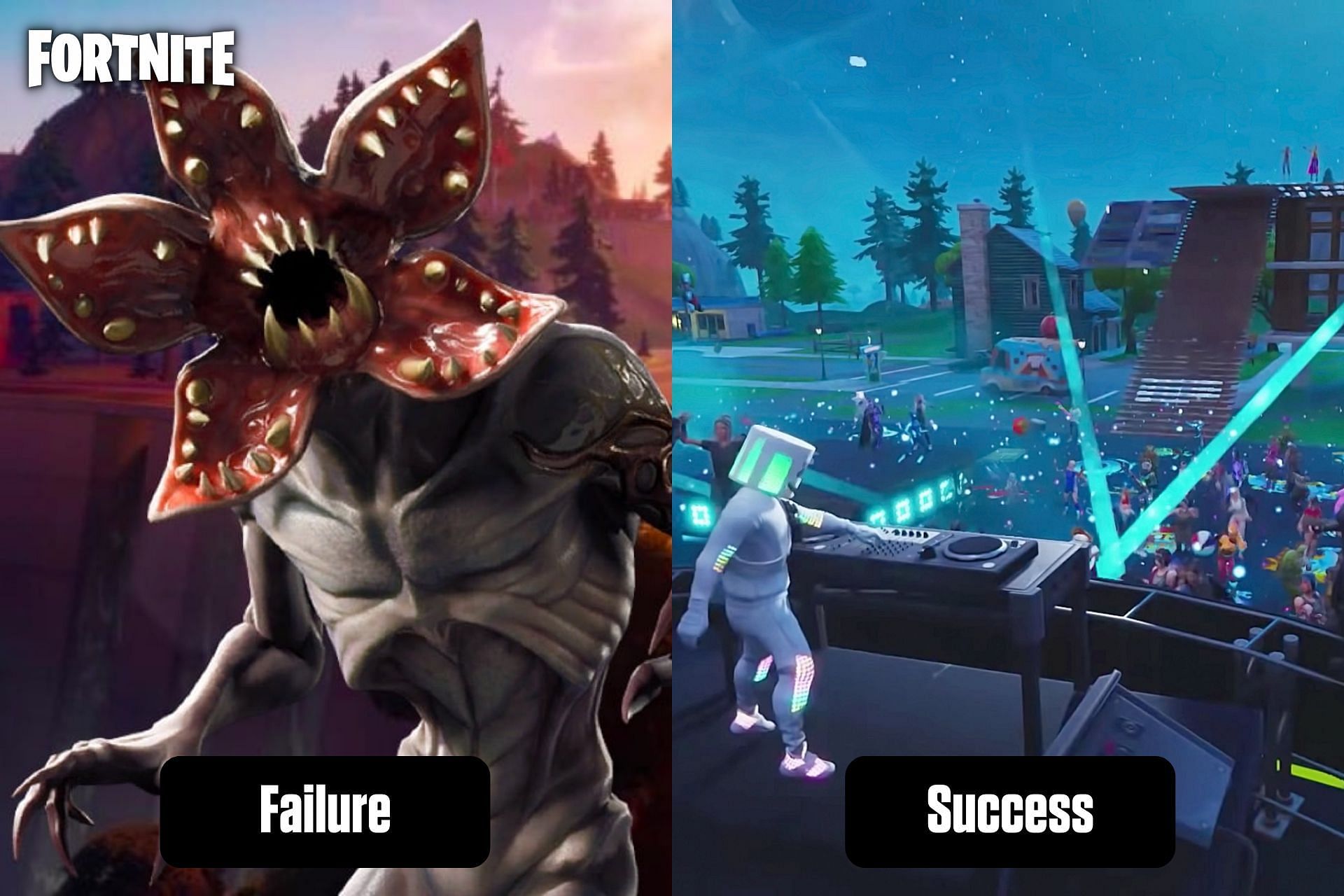 Some OG Fortnite collaborations worked, but others didn&#039;t (Image via Sportskeeda)