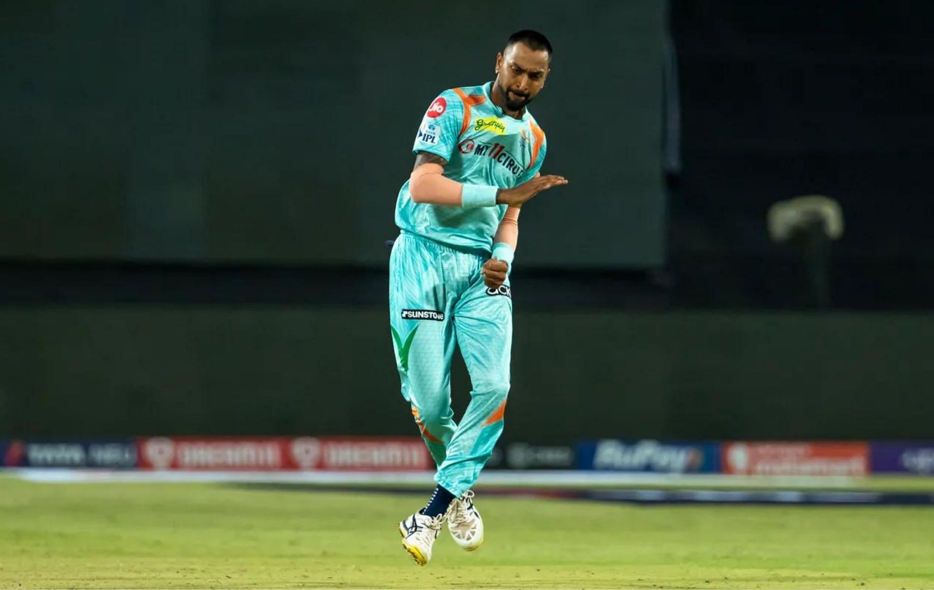 Krunal Pandya was the pick of the LSG bowlers on Friday (Image: IPLT20.com)