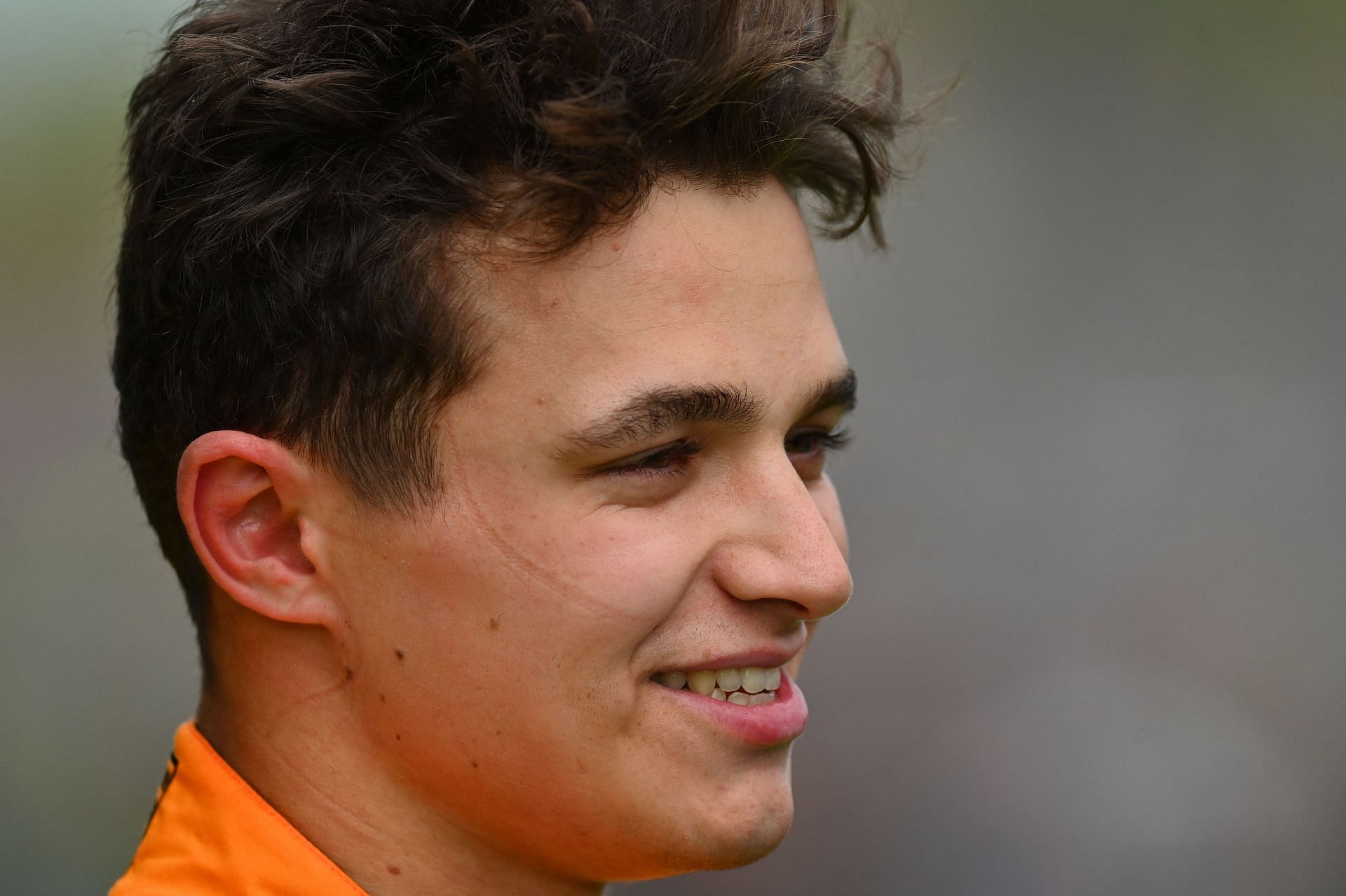 Third-placed Lando Norris looks on after the F1 Grand Prix of Emilia Romagna (Photo by Dan Mullan/Getty Images)