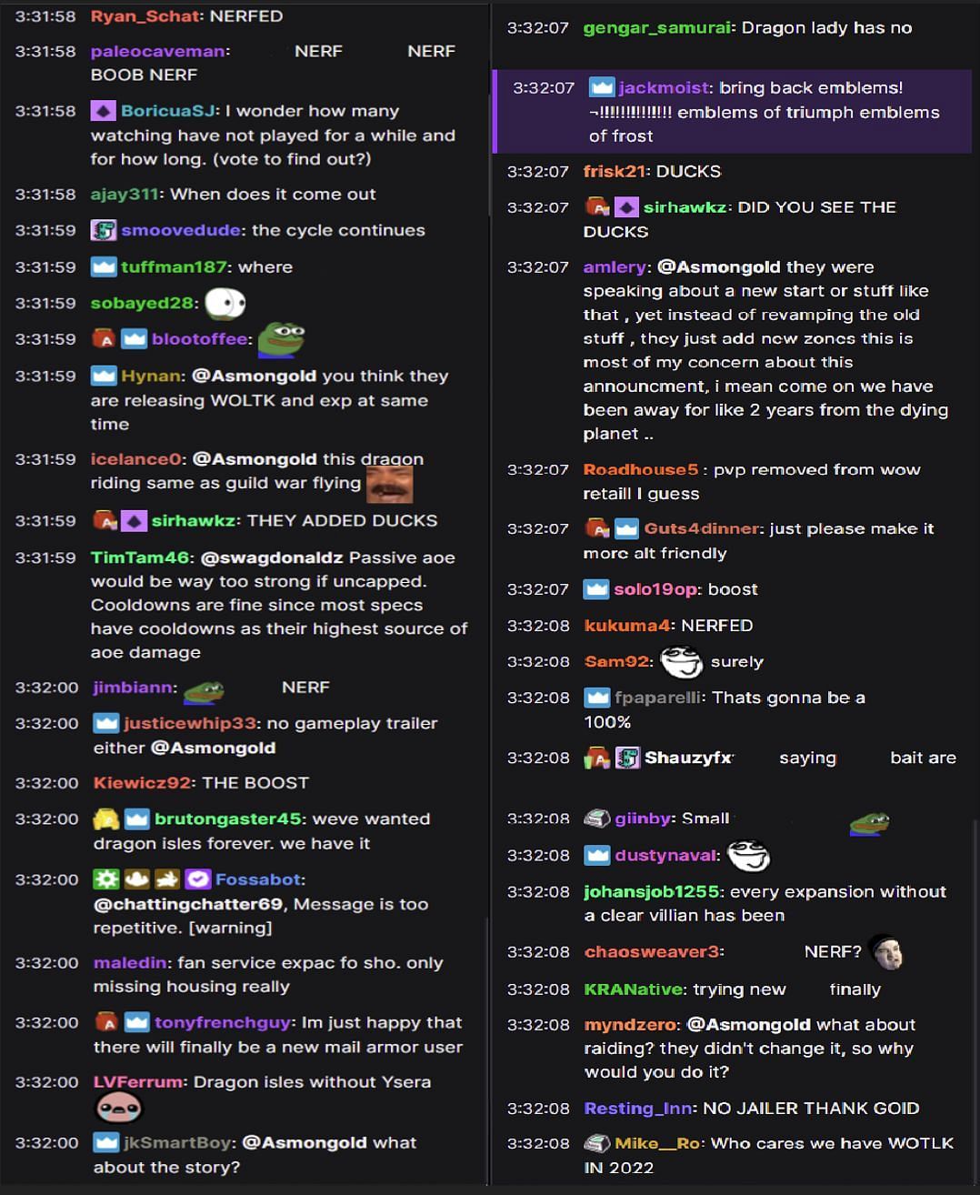 Twitch chat reacts to the streamer&#039;s verdict (Image via Asmongold/Twitch)