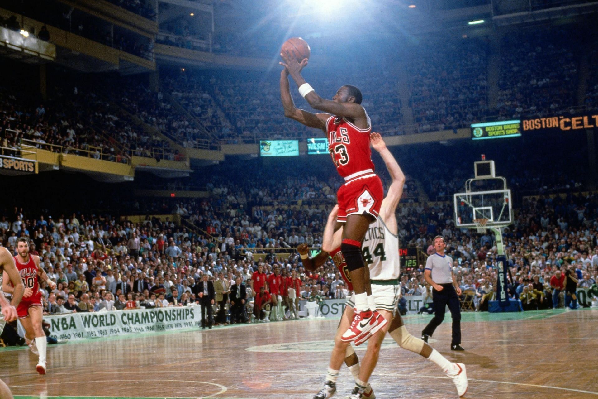 Michael Jordan against the Boston Celtics