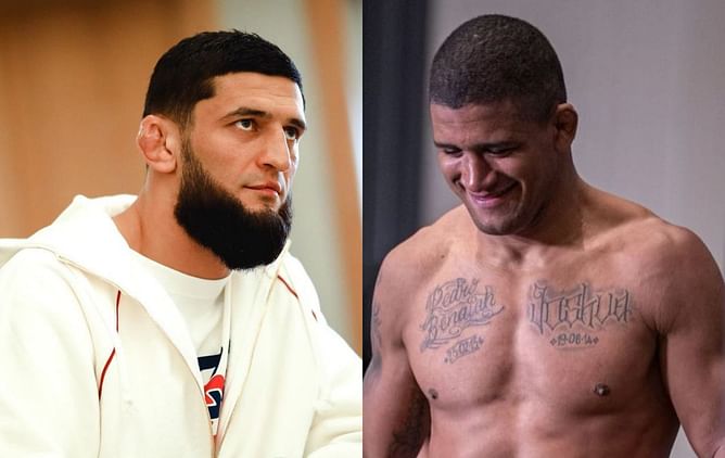 Watch: UFC 273 crowd reaction when Gilbert Burns dropped Khamzat Chimaev and went for soccer kick