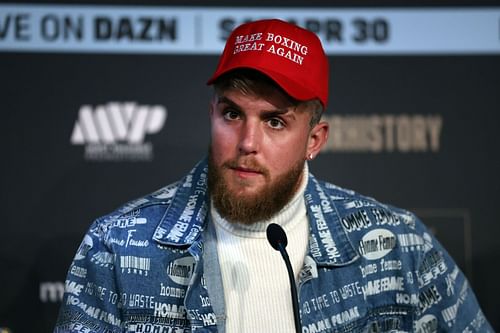 Jake Paul at the Taylor vs. Serrano Press Conference