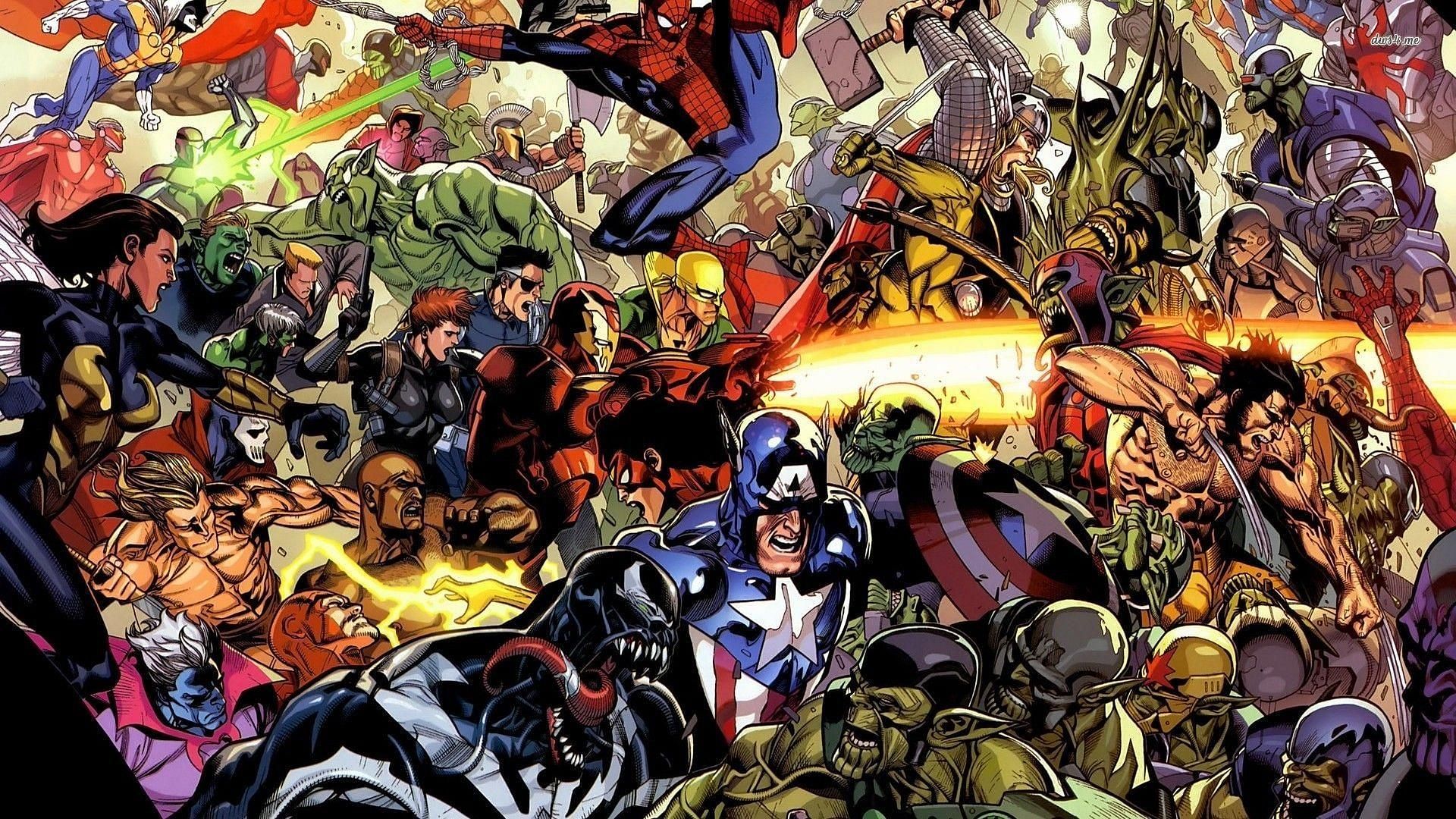 A collage of various Marvel comic characters (Image via The Hall of Joestice)