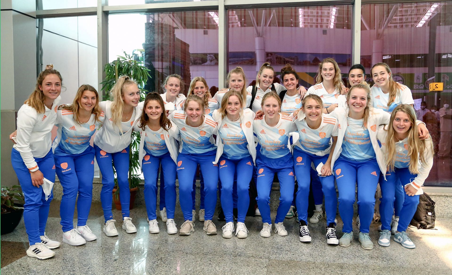 The Netherlands women&#039;s team upon arrival in Bhubaneswar for their FIH Pro League matches. (PC: HI)