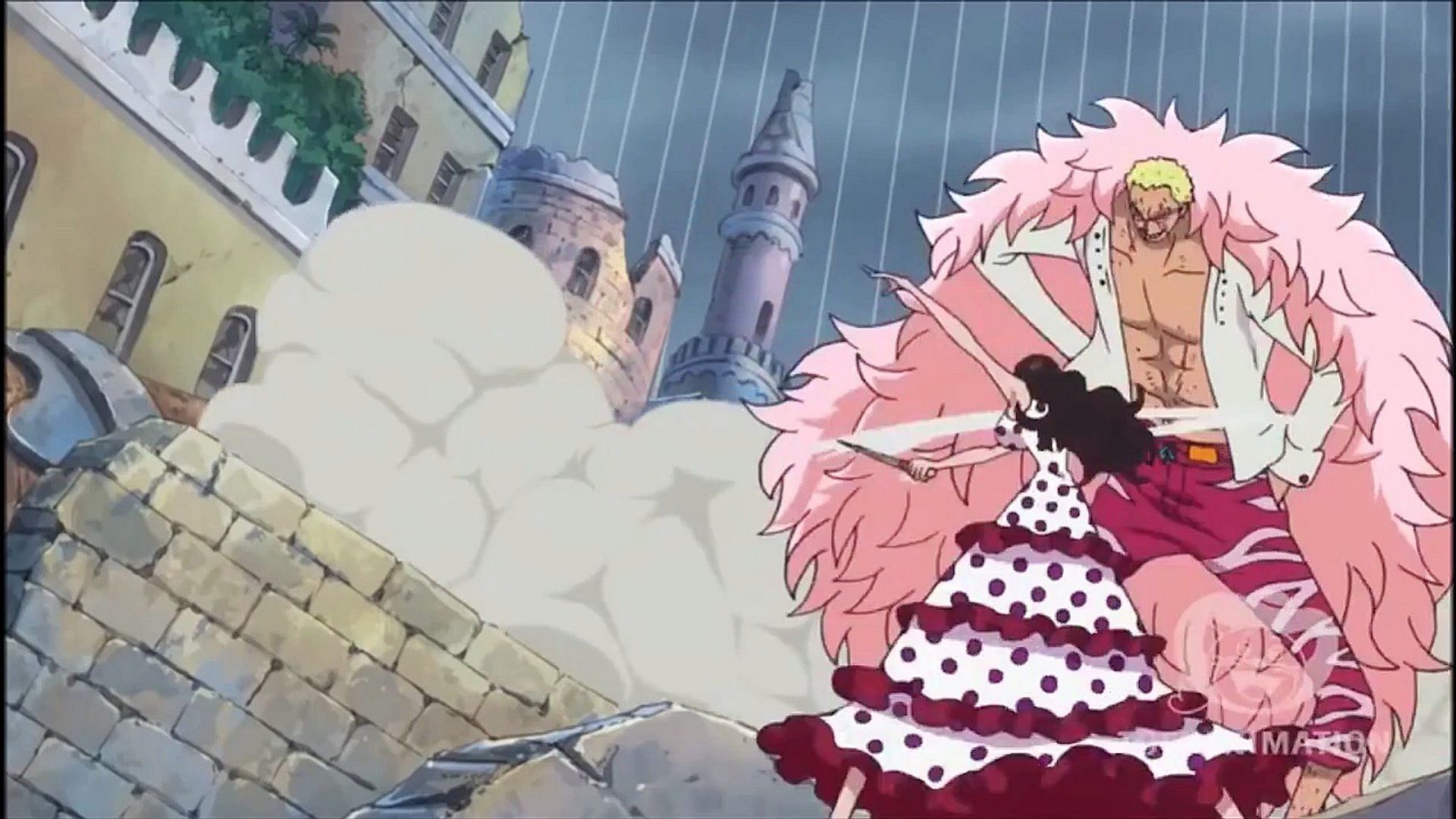Doflamingo battles Viola (Image via One Piece Anime)