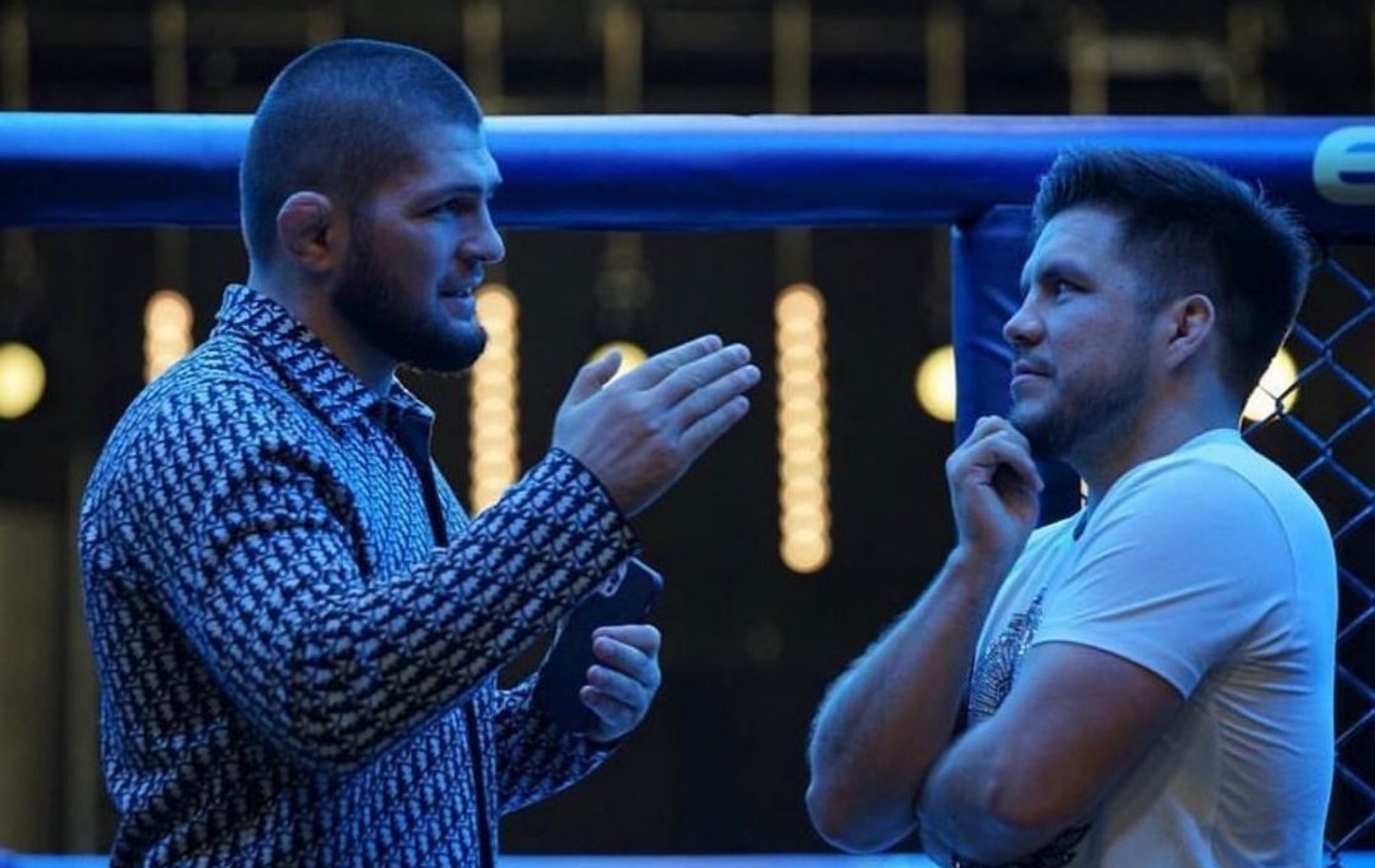 Khabib Nurmagomedov (left) &amp; Henry Cejudo (right) [Image Credits- @henry_cejudo on Instagram]