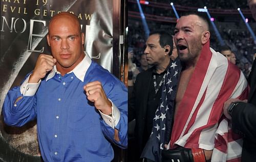 Kurt Angle (left) & Colby Covington (right)