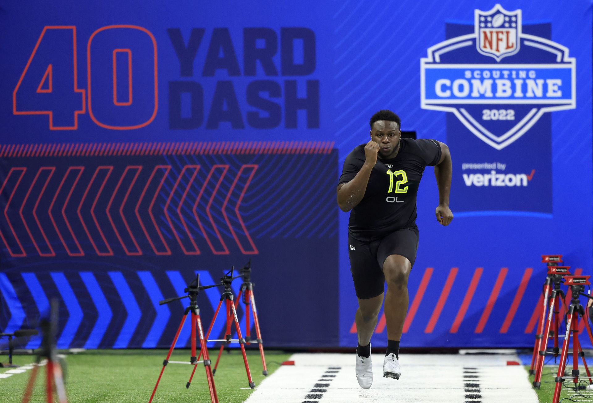 Ikem Ekwonu at the NFL Combine