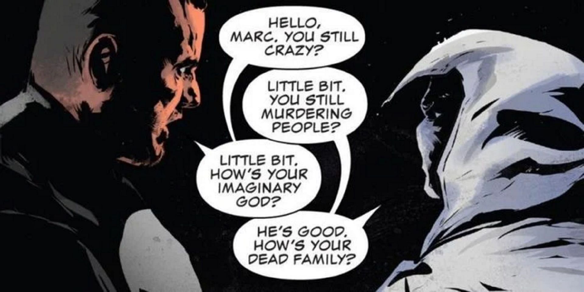 The meme is a conversation between Moon Knight and the Punisher (Image via Marvel)