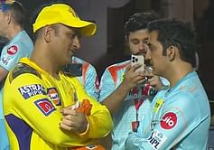 IPL 2022: MS Dhoni and Gautam Gambhir catch up after the CSK-LSG match