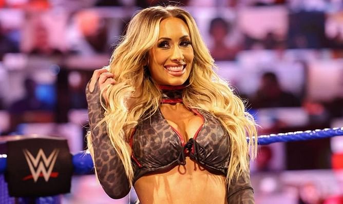 Carmella reacts to a Twitter post claiming she is 46-years-old