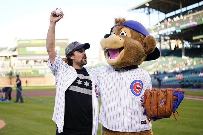 1993 Rookie of the Year star Thomas Ian Nicholas threw the first pitch  for the Chicago Cubs on Thursday