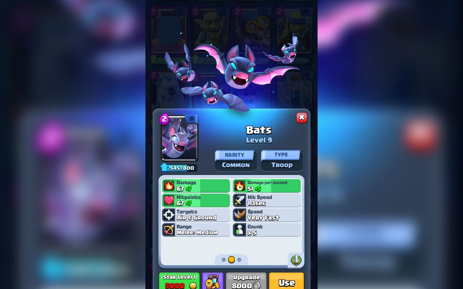 Bats in Clash Royale (Image via Sportskeeda)