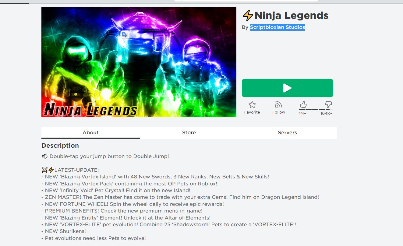 The latest Ninja Legends code and how to enter the code