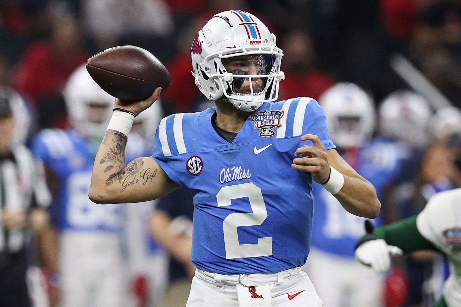 Ole Miss QB Matt Corral throws for NFL teams at pro day