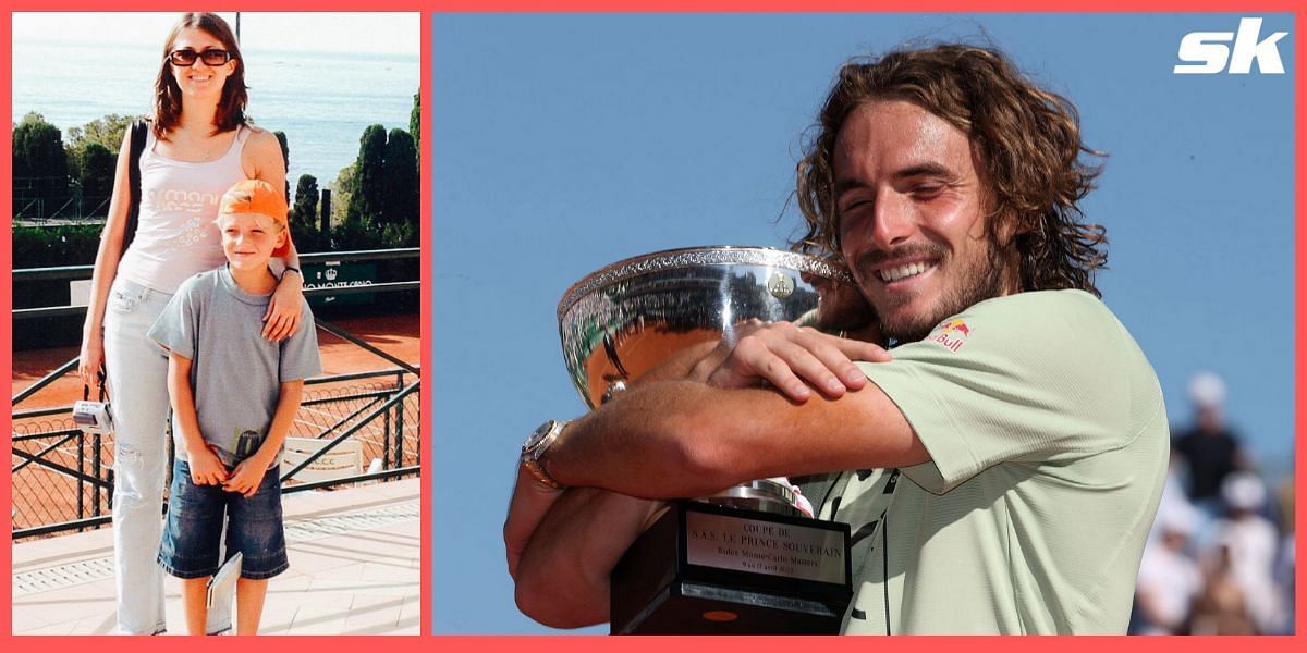 A 6-year-old Stefanos Tsitsipas visited the Monte-Carlo Masters with his mother