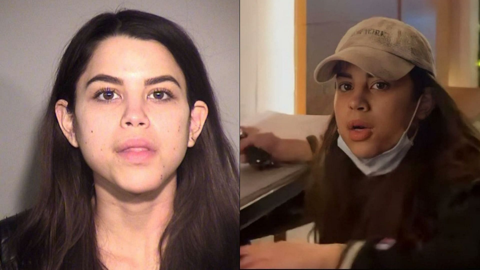 Miya Ponsetto pled guilty to a hate crime for falsely accusing and assaulting an African-American teenager in 2020 (Image via Ventura County Sheriff&#039;s Office and Philip Lewis/Twitter)