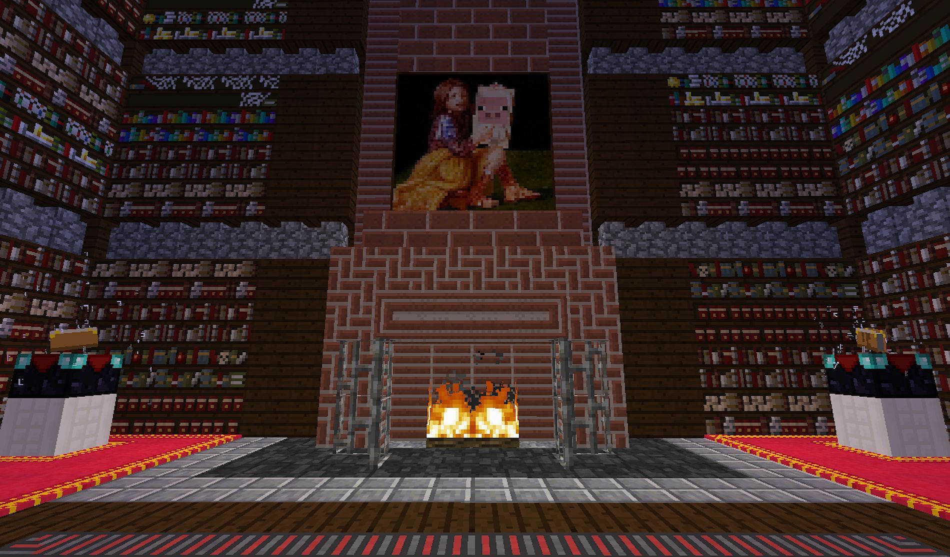 Library built using Chisel blocks [Image via CurseForge]