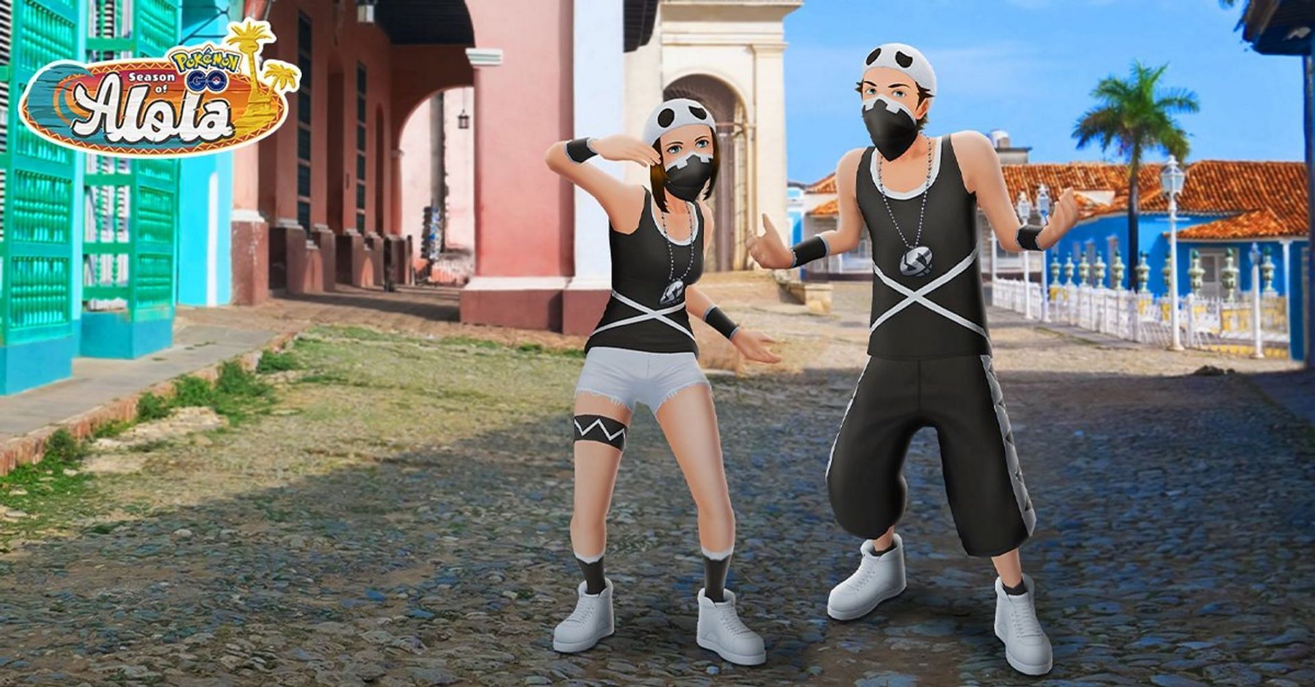 Niantic&#039;s showcase of the new Team Skull Cosmetic items (Image via Niantic)