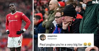 “The ultimate s**t house”, “can’t be bothered to play” – Manchester United fans accuse Pogba of ‘faking’ injury as he limps off in the 10th minute against Liverpool